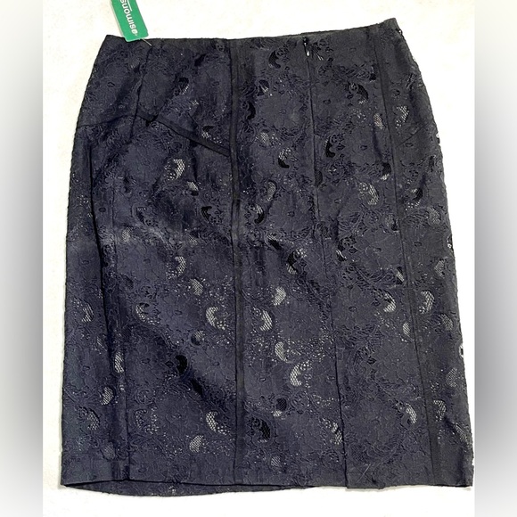 New Black Dress Skirt with lace by Contemporaine , Simons black Holiday skirt. - Picture 4 of 6